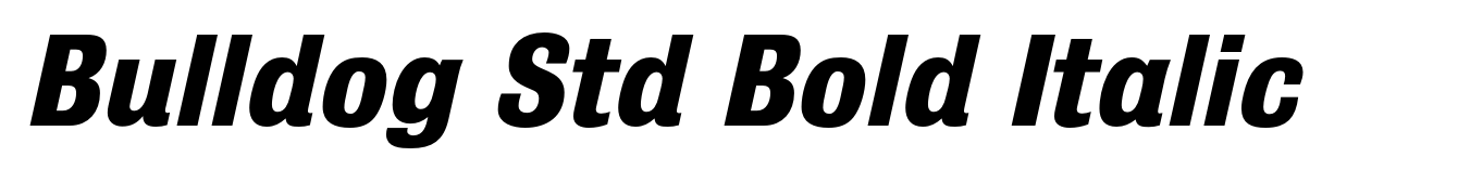 Bulldog Std Bold Italic